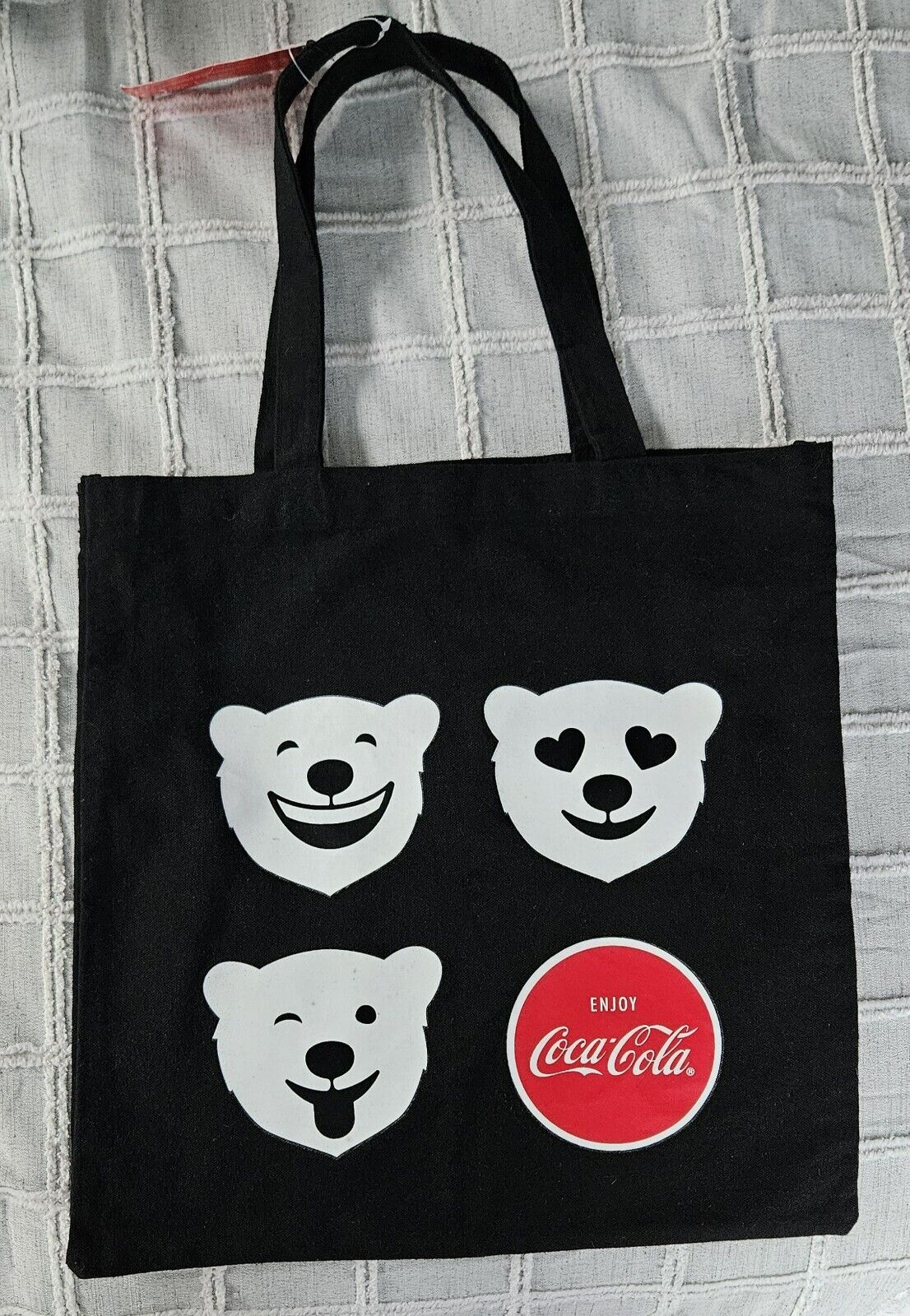 2018 Coca Cola Tote Bag NEW w Tags 15×15 with 9\