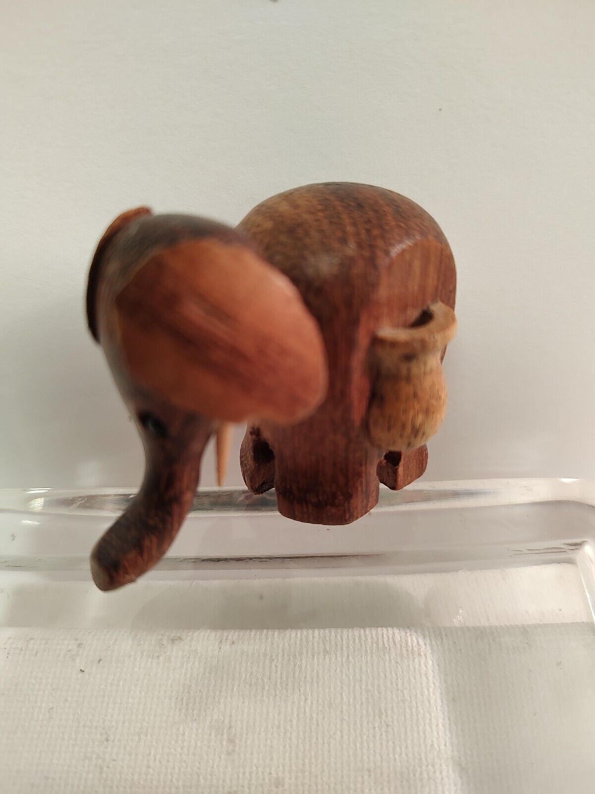 Collectable mini elephant with tusks and pockets cute lil black eyes 2\