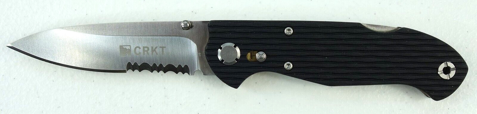 Rare Discontinued CRKT Lake 111 7256 Safety Lock Folding Knife Aluminum Scales