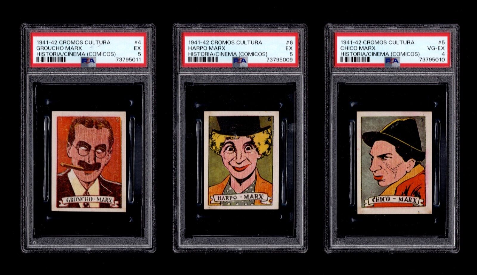 PSA 5,5,4 MARX BROTHERS 1941 Three Cards EACH IS THE HIGHEST EVER GRADED 1/1