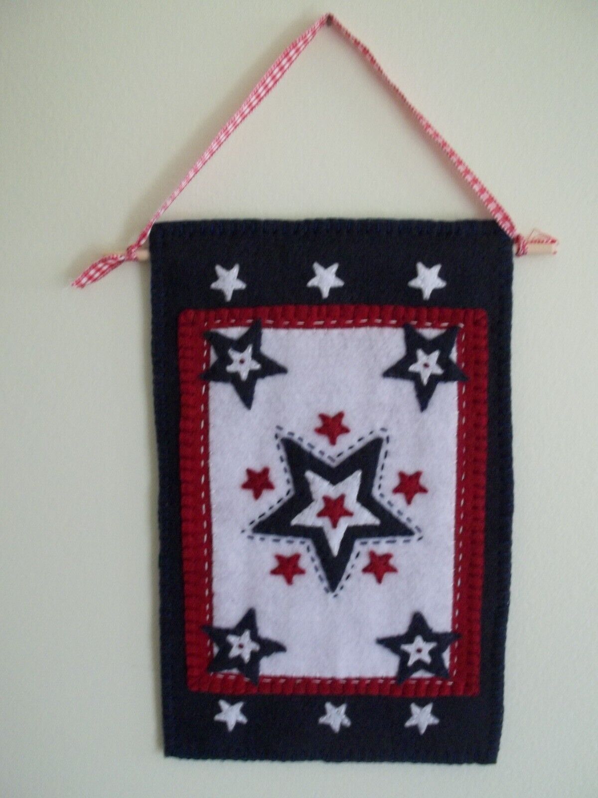Primitive 4th Of July Stars Wall or Door Hanging w/fs