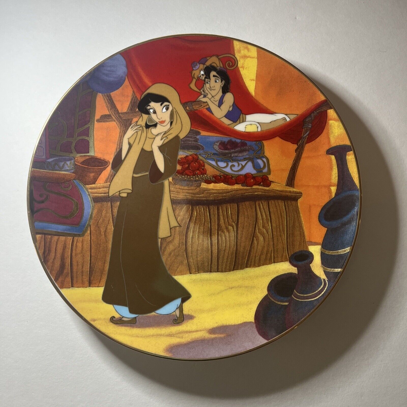 Disney Collector Plate | Bradford Exchange | Bradex | “Aladdin In love” | 1994