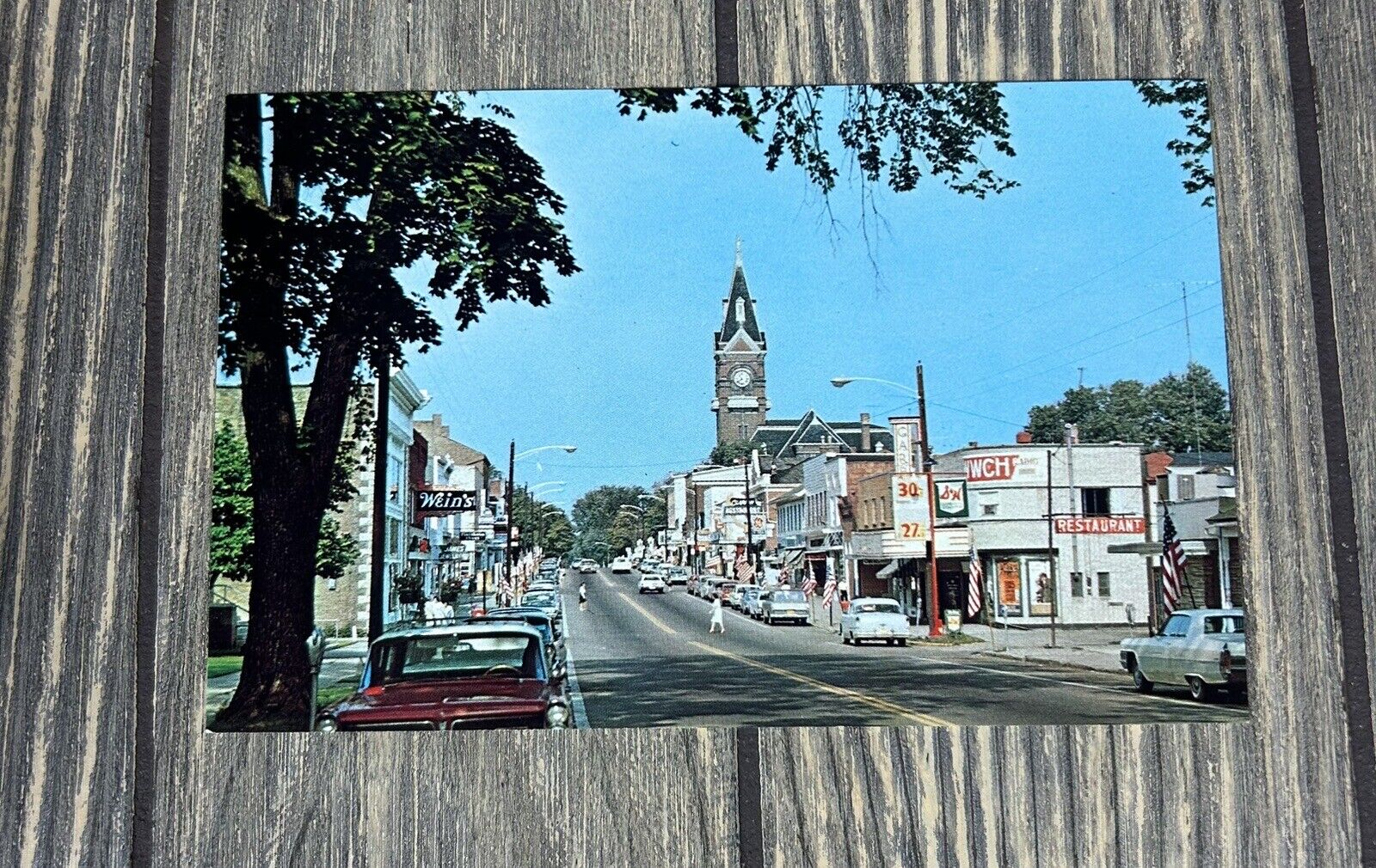 Vintage Main Street Clarion PA Gateway Postcard Souvenir 