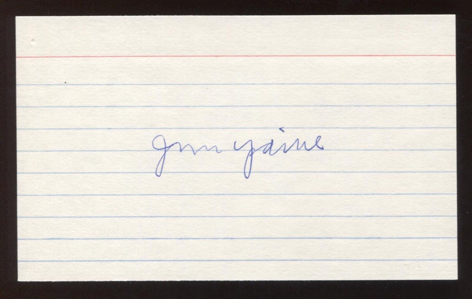 John Updike Signed 3x5 Index Card Vintage Autographed Signature Author