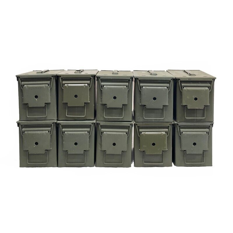 Ammo Can M2A1 aka 50 Cal can Grade 1 US Military Surplus 10 Pack