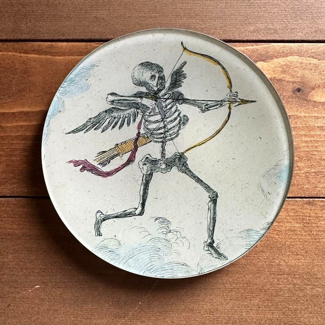 John Derian Decoupage Plate 13cm Angel Skull