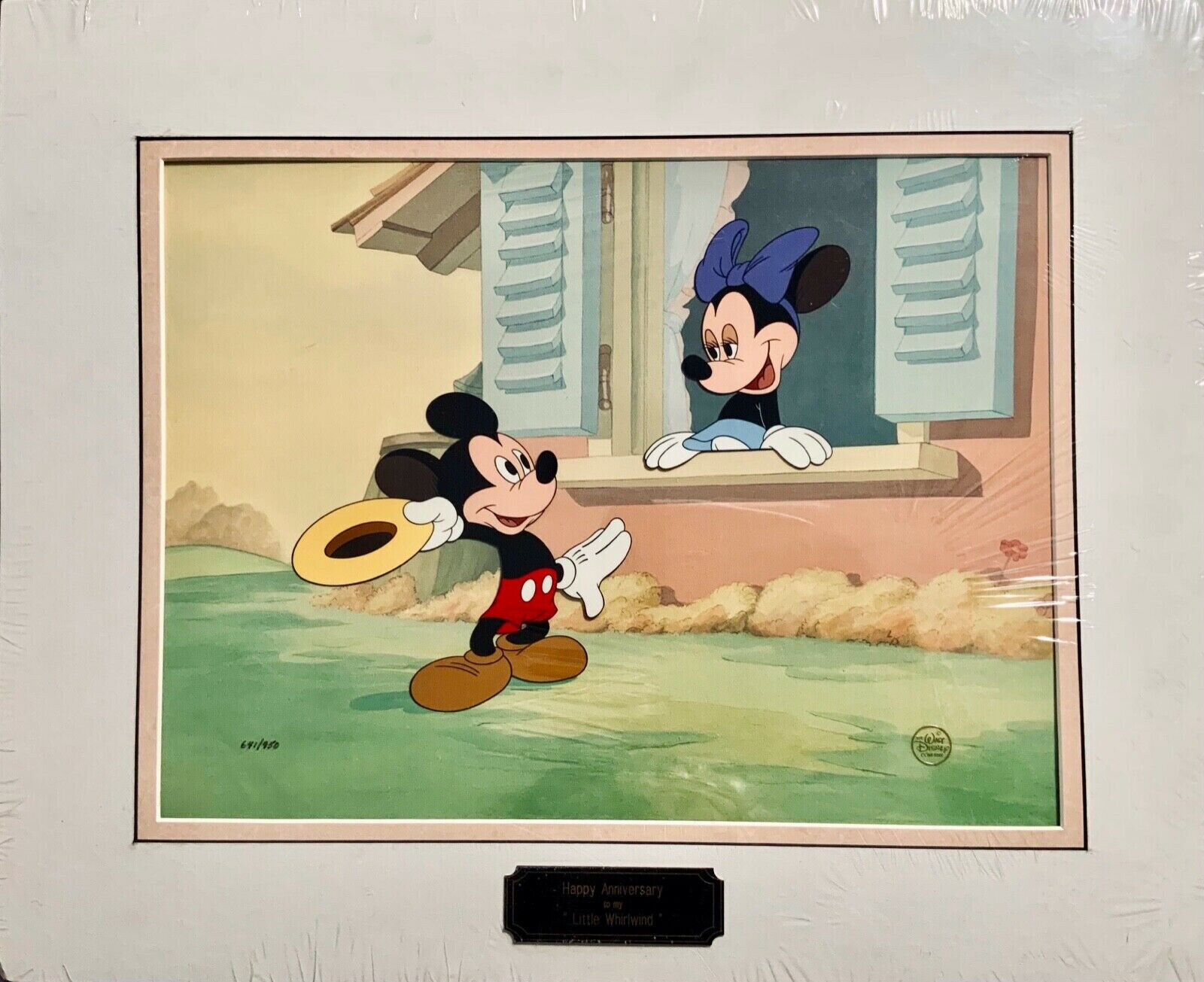 Mickey Mouse Cel Disney The Little Whirlwind 60th Anniversary Minnie Mouse Cell