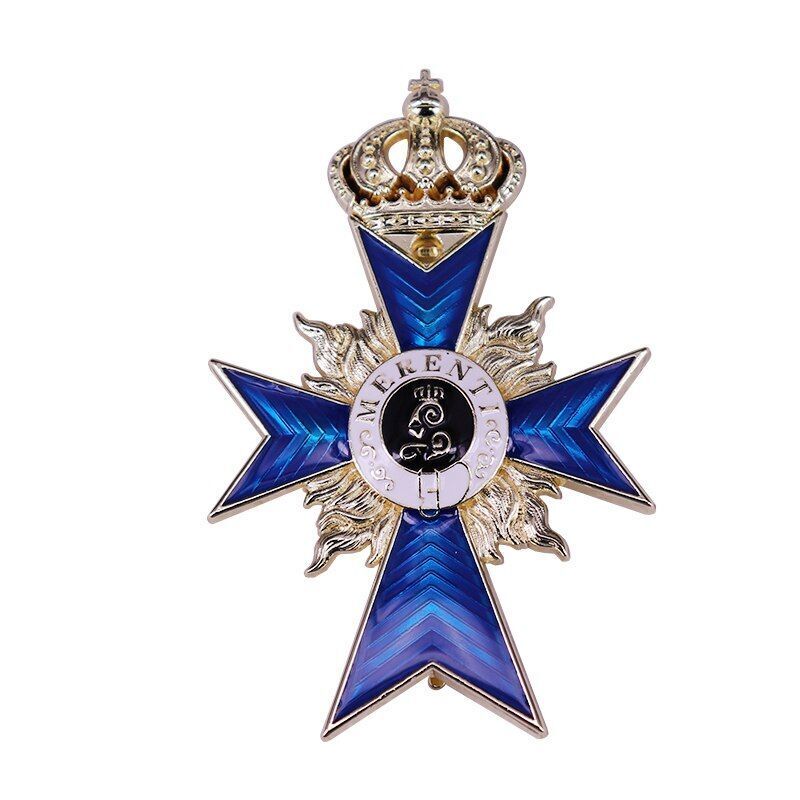 German Bavarian Merit Cross 1866 Merenti Brooch Sward Crown Germany Badge Jewel