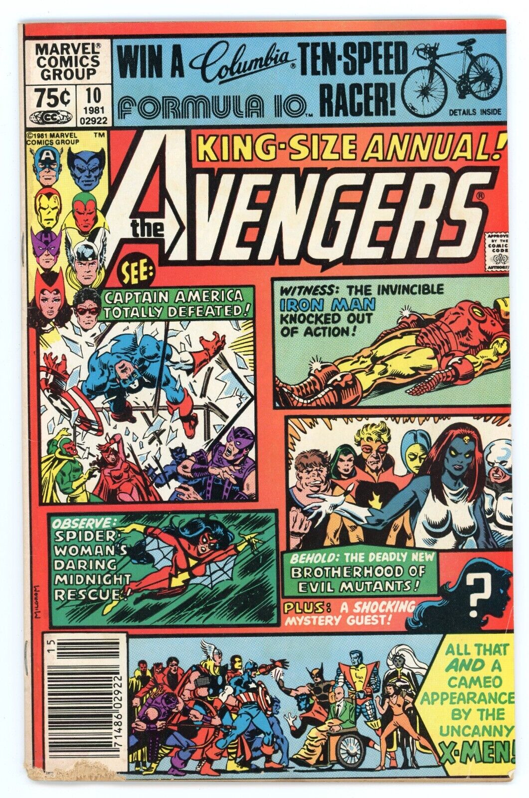 Avengers Annual #10 Marvel Comics 1981 Low Grade