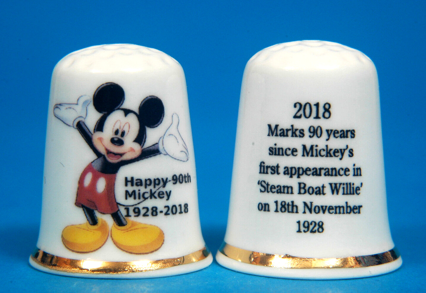 Disney's Mickey Mouse 90th Anniversary 2018 China Thimble B/184