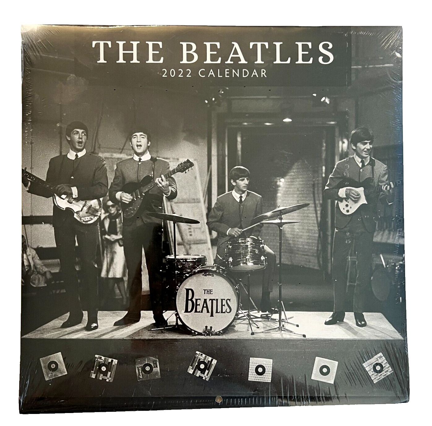 The Beatles 2022 Black & White Photo Wall Grid Calendar Ringo Paul John George