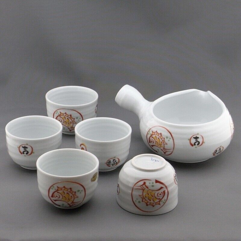 Japanese Traditional Matcha Tea Bowl & Tea Cup Set / Arita Ware Ceramic Tea Pot