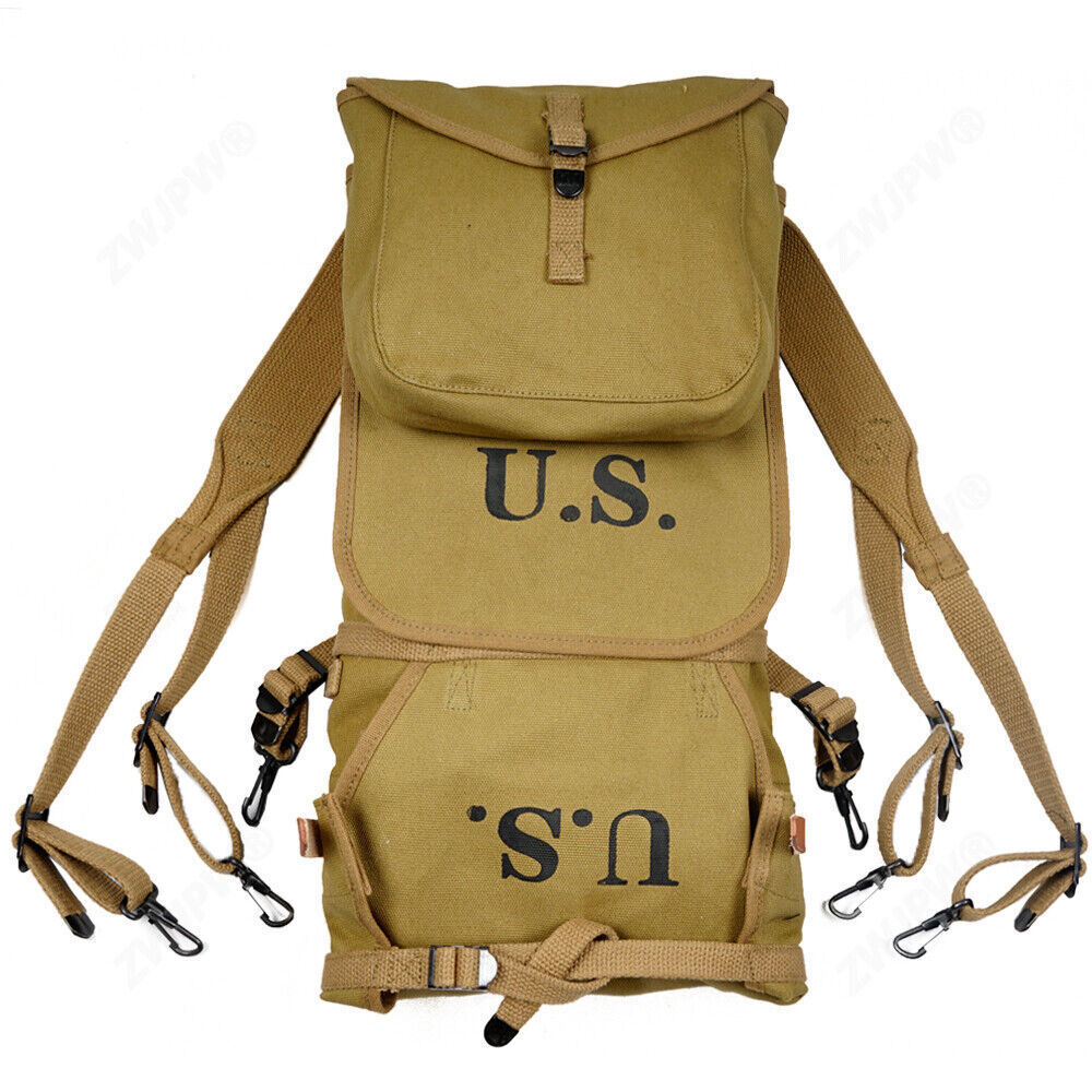 Replica WWII US Army M1928 Haversack Combat Field Pack Backpack Outdoors Cosplay