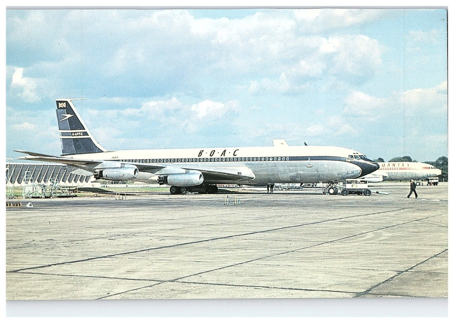 B O A C Boeing 707 436 Airplane Postcard