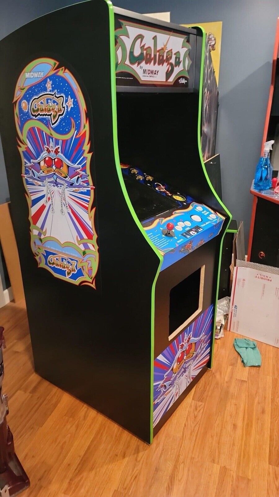 Galaga Arcade Game Side Art Kickplate 3pc Set Satin Laminated Premium Grade