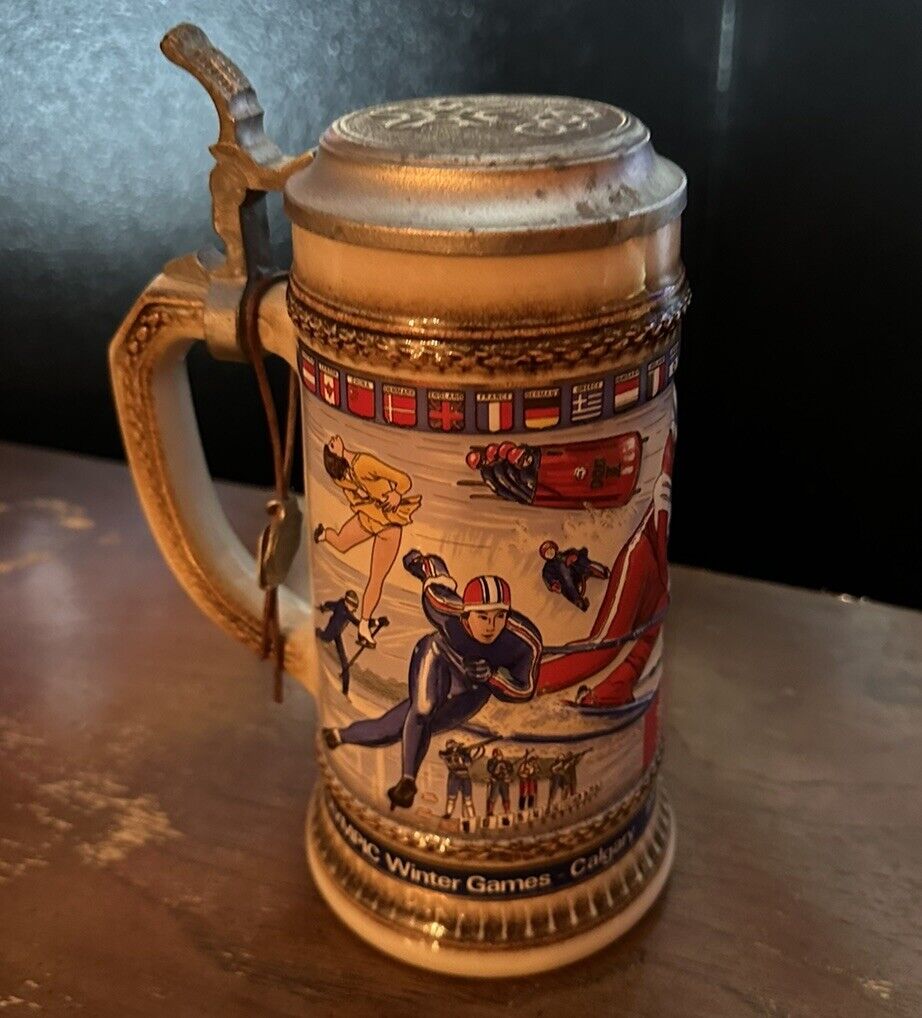1988 Anheuser Busch Winter Games Calgary Official Olympic Stein