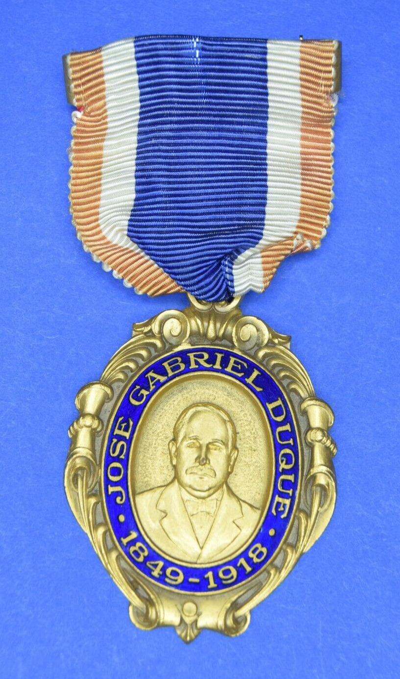 RARE Republic of Panama Jose Gabriel Duque Medal made by Bailey Banks & Biddle