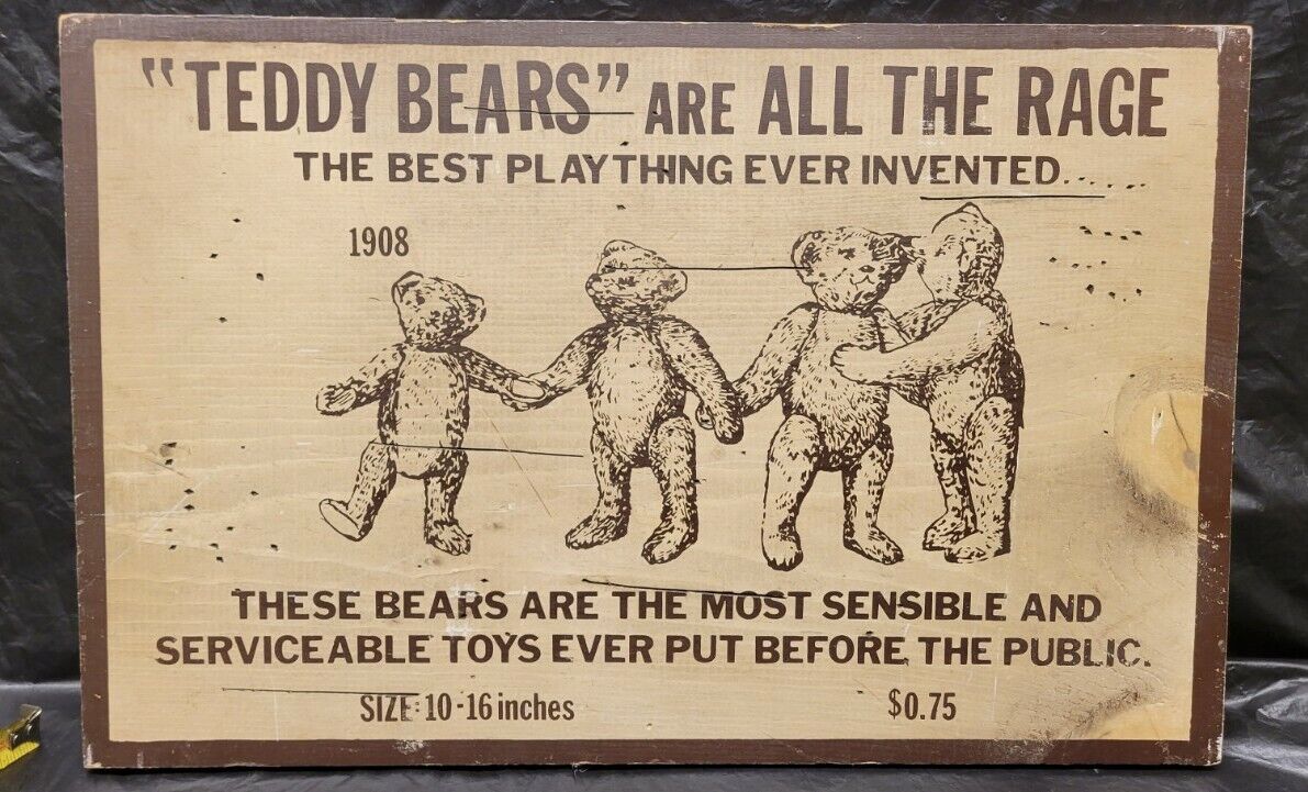 Teddy Bears Advertisement sign \