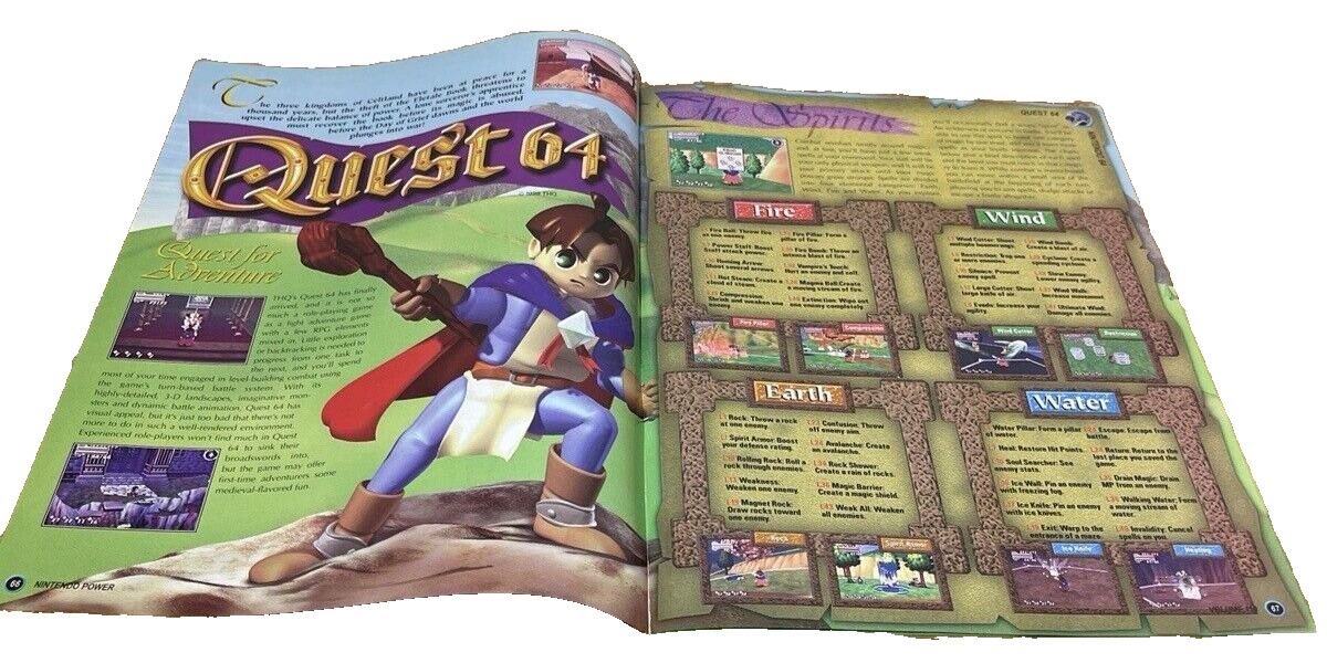 N64 Quest 64 RPG - Video Game Mini Guide Magazine Print Ad  1998