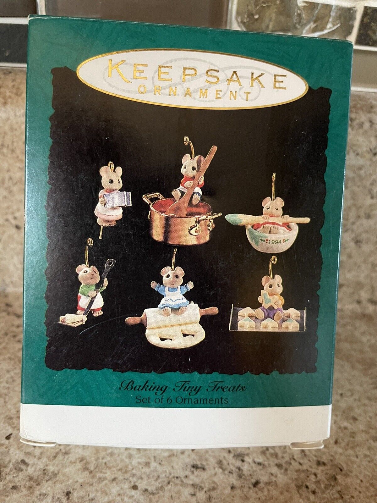 Hallmark Keepsake Ornament Baking Tiny Treats Set of Six Mini Ornaments 1994