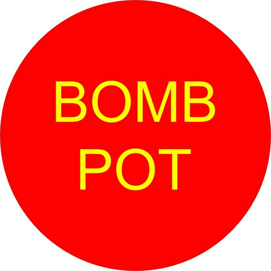 BOMB POT 3 Inch Poker Button USA Seller  Double Sided