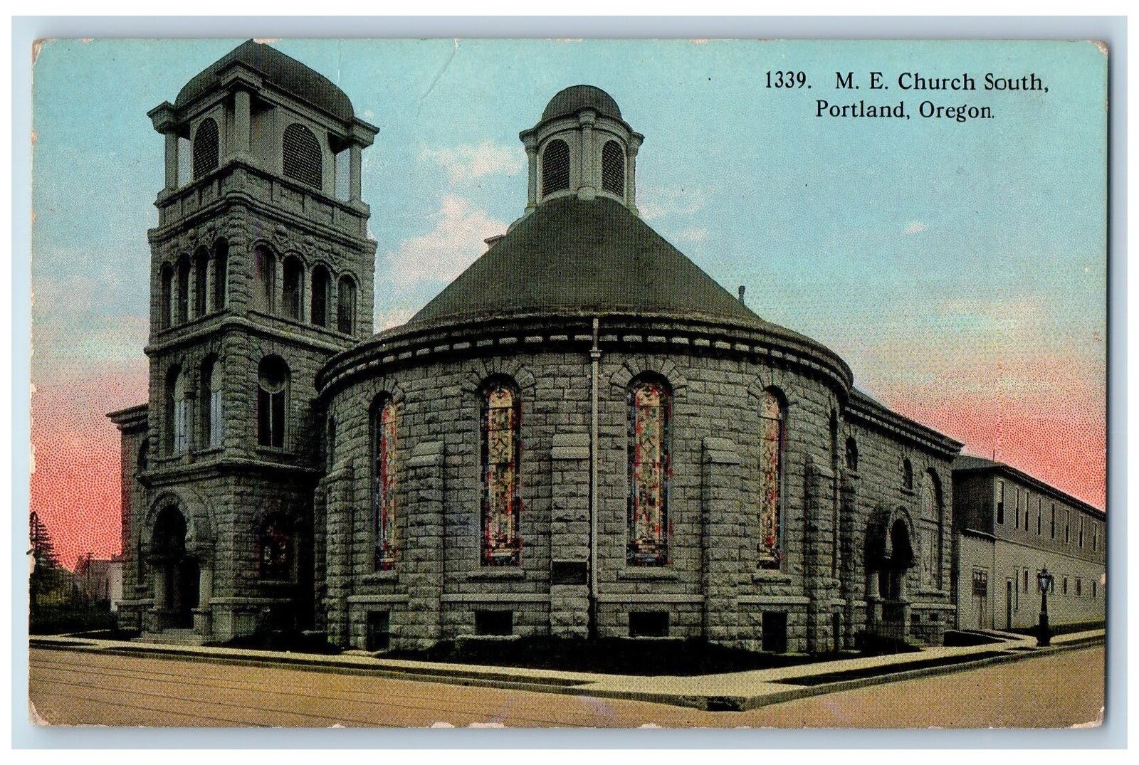 Pendleton Oregon OR Postcard Methodist Episcopal Church Exterior c1910\'s Antique