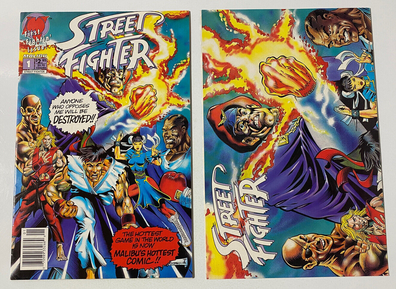 Street Fighter #1 Malibu Comics 1993 1st App Newsstand With Poster High Grade