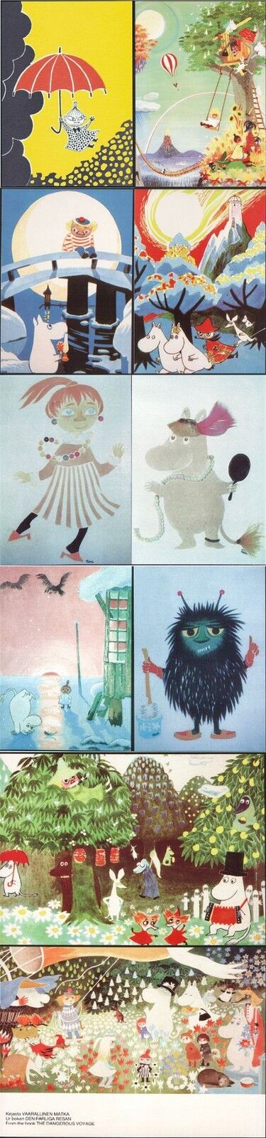 Moomin Muumi Tove Jansson Finland Mint Postcards 10 Pieces