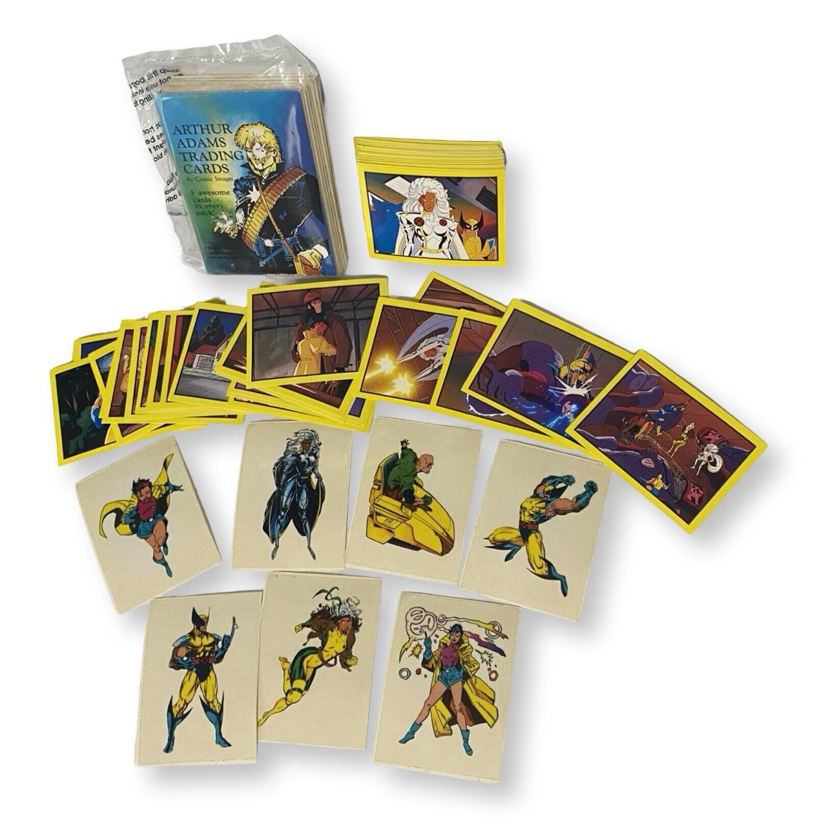 VTG 80s/90s Art Adams X-Men Cards Jim Lee Tattoos & Series Stickers 100+ Pcs EUC