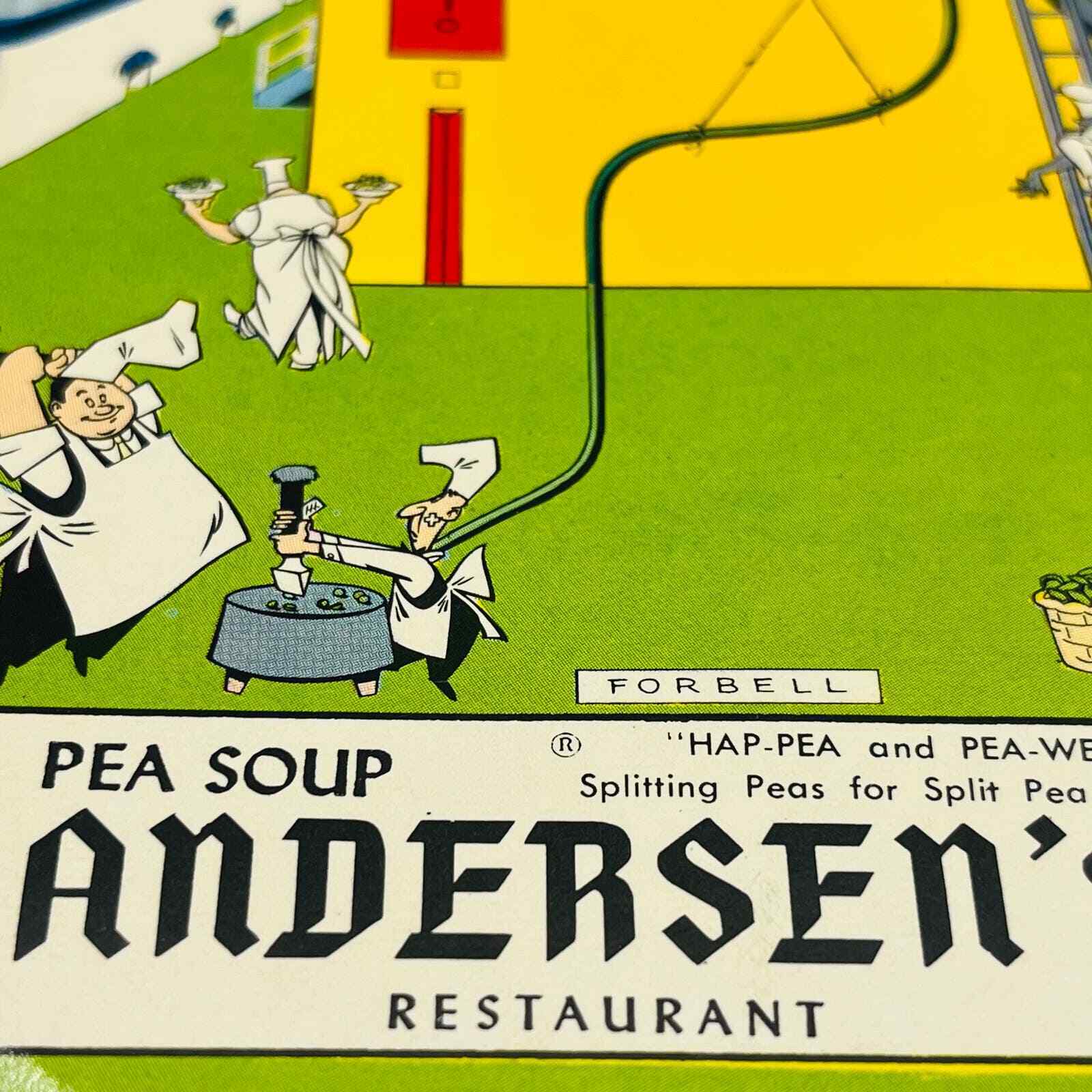 c1960 Andersen’s Restaurant U.S. 101 Buellton CA Pea Soup Hap-Pee Pee-Wee PA2-2