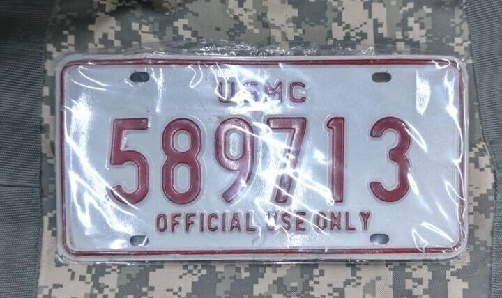 US Marine Corps USMC Vintage Military License Plate From japan