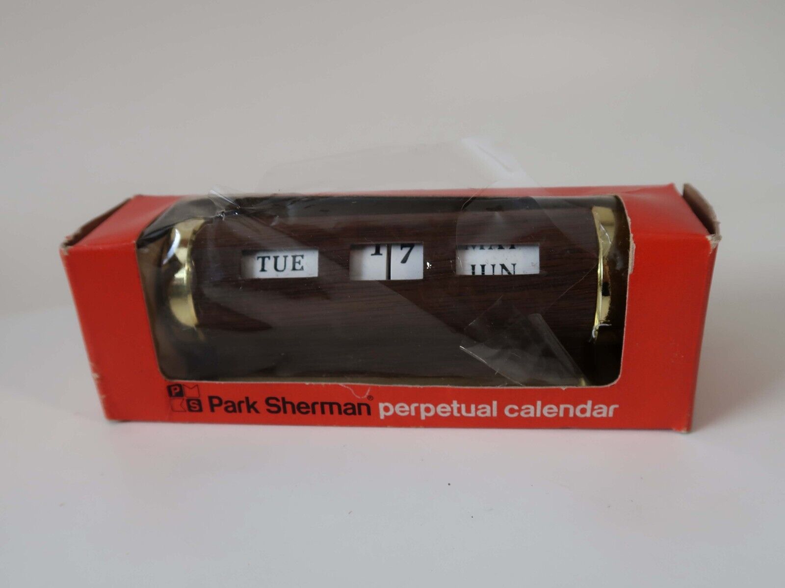 Vintage PARK SHERMAN Mid-Century Rolling Day Date Desktop Calendar