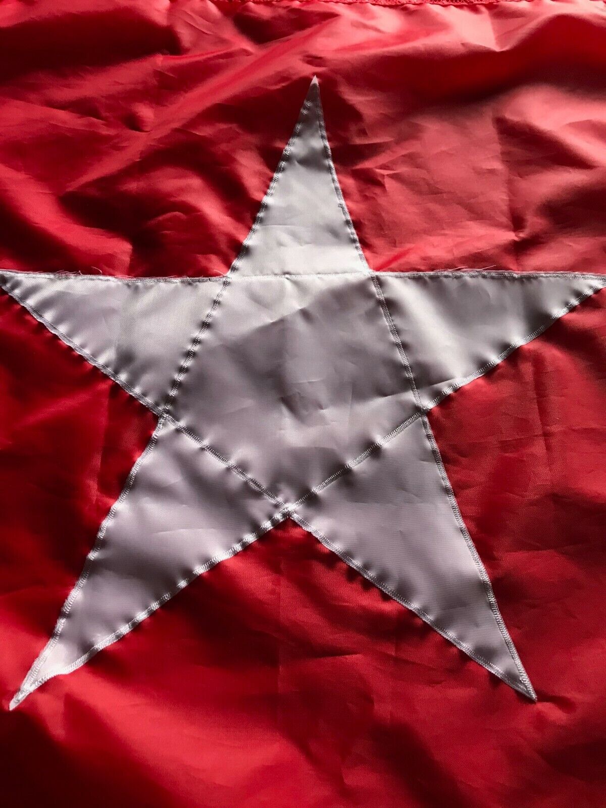 White Star Line Sewn Burgee Flag, Rare Replica, 24 x 43 inches, Two- sided