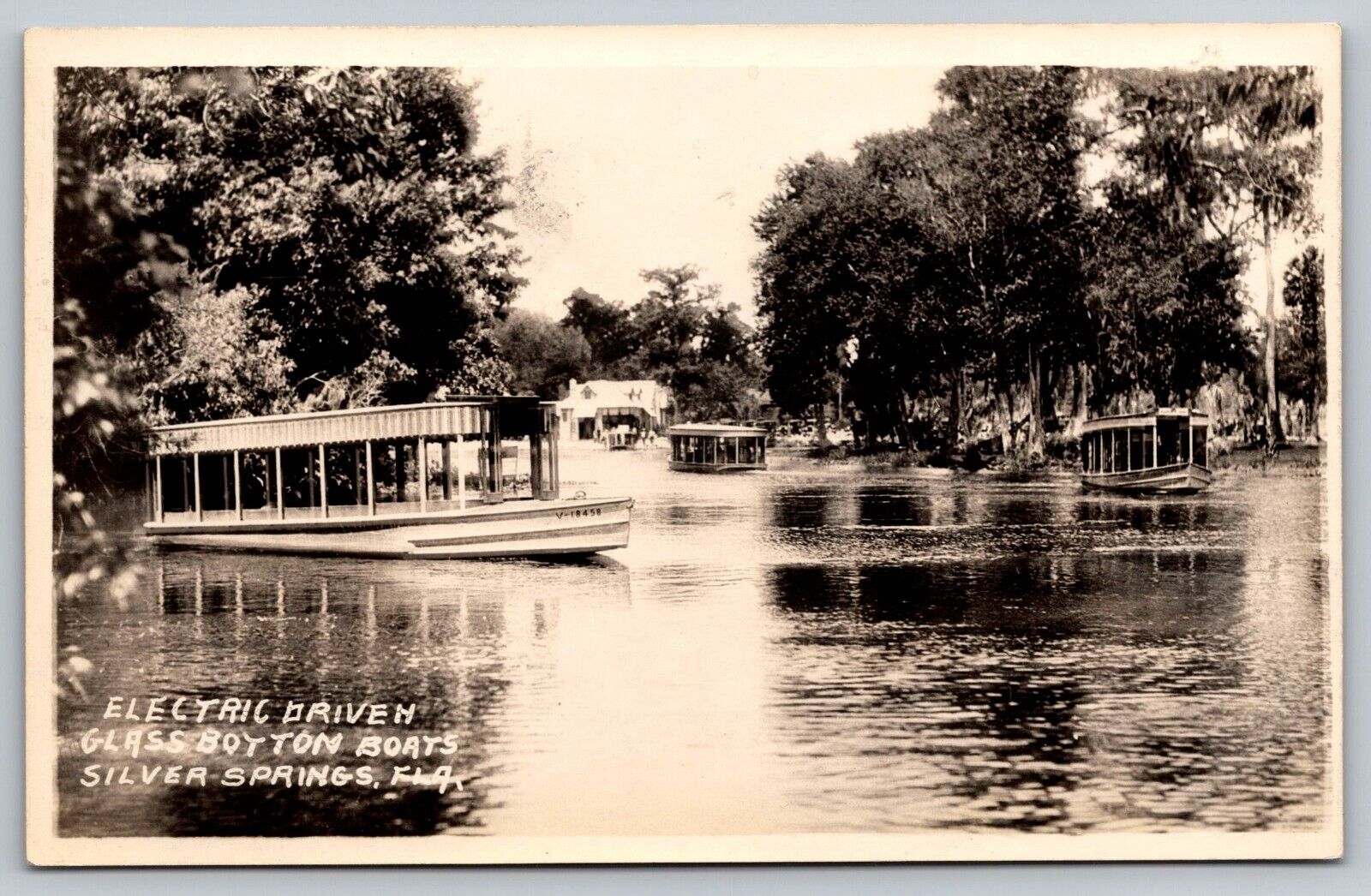 RPPC Electric Driven Glass Bottom Boats Silver Springs FL DOPS Stamp Box A13