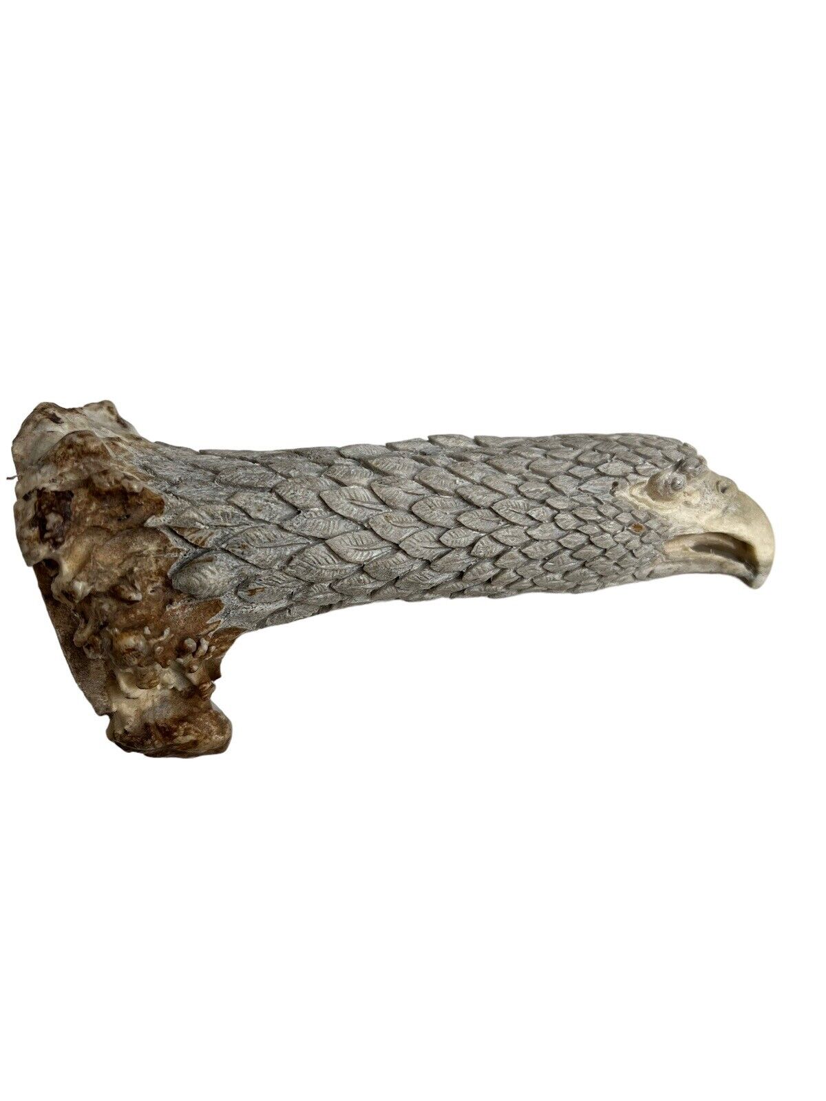 beautiful eagle antique Carved In Antler Carving 