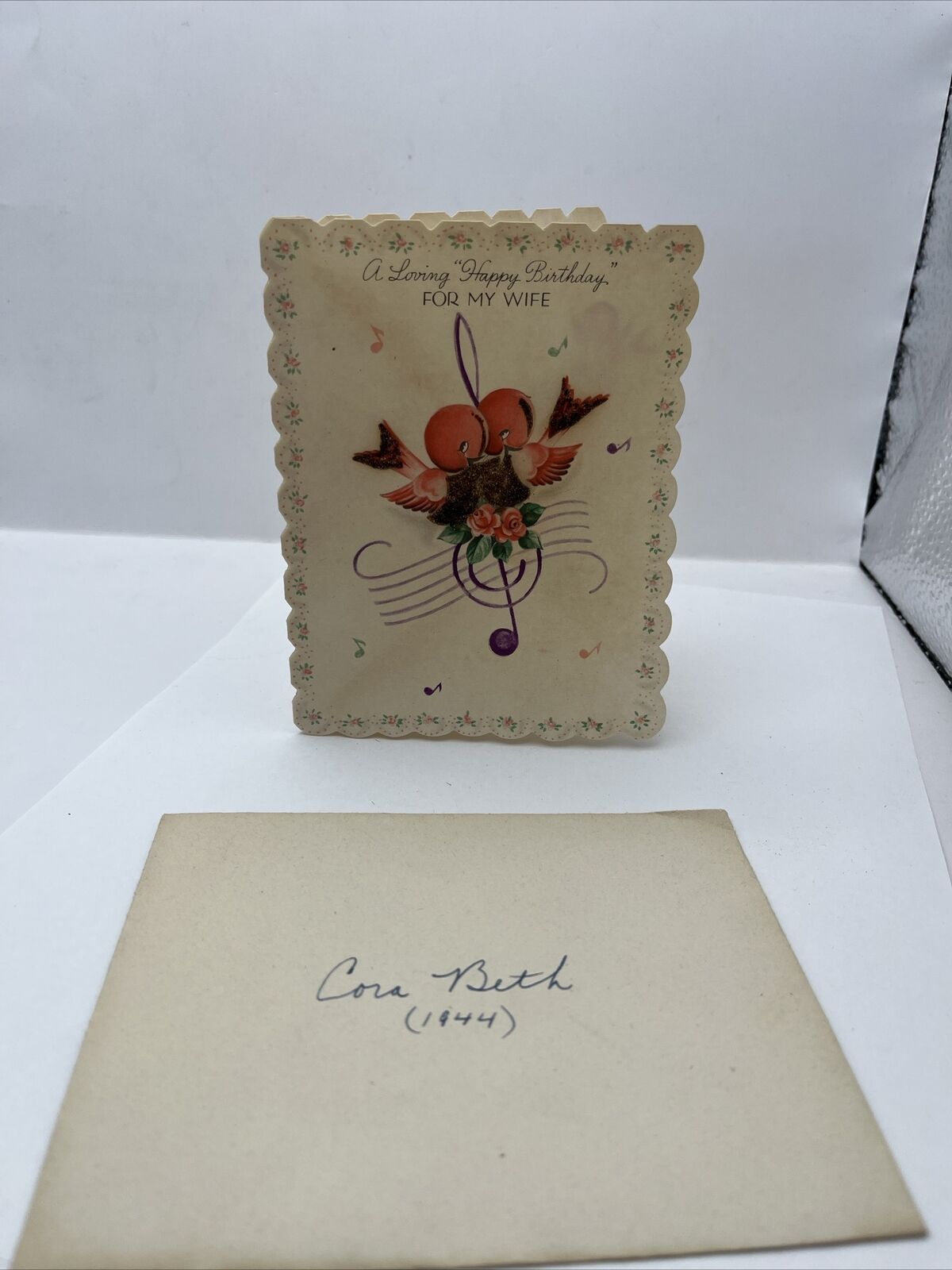 Vintage 1944 Hallmark Greeting Card Ephemera Hand Signed Happy Birthday Deltiol