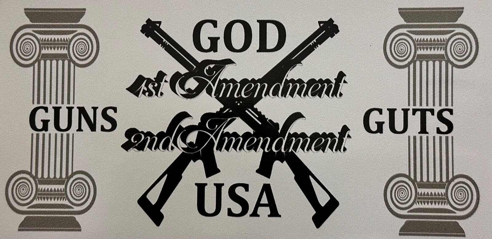 God Guns & Guts...2nd Amendment... Truck Decals Sticker  (4 Pack) #172