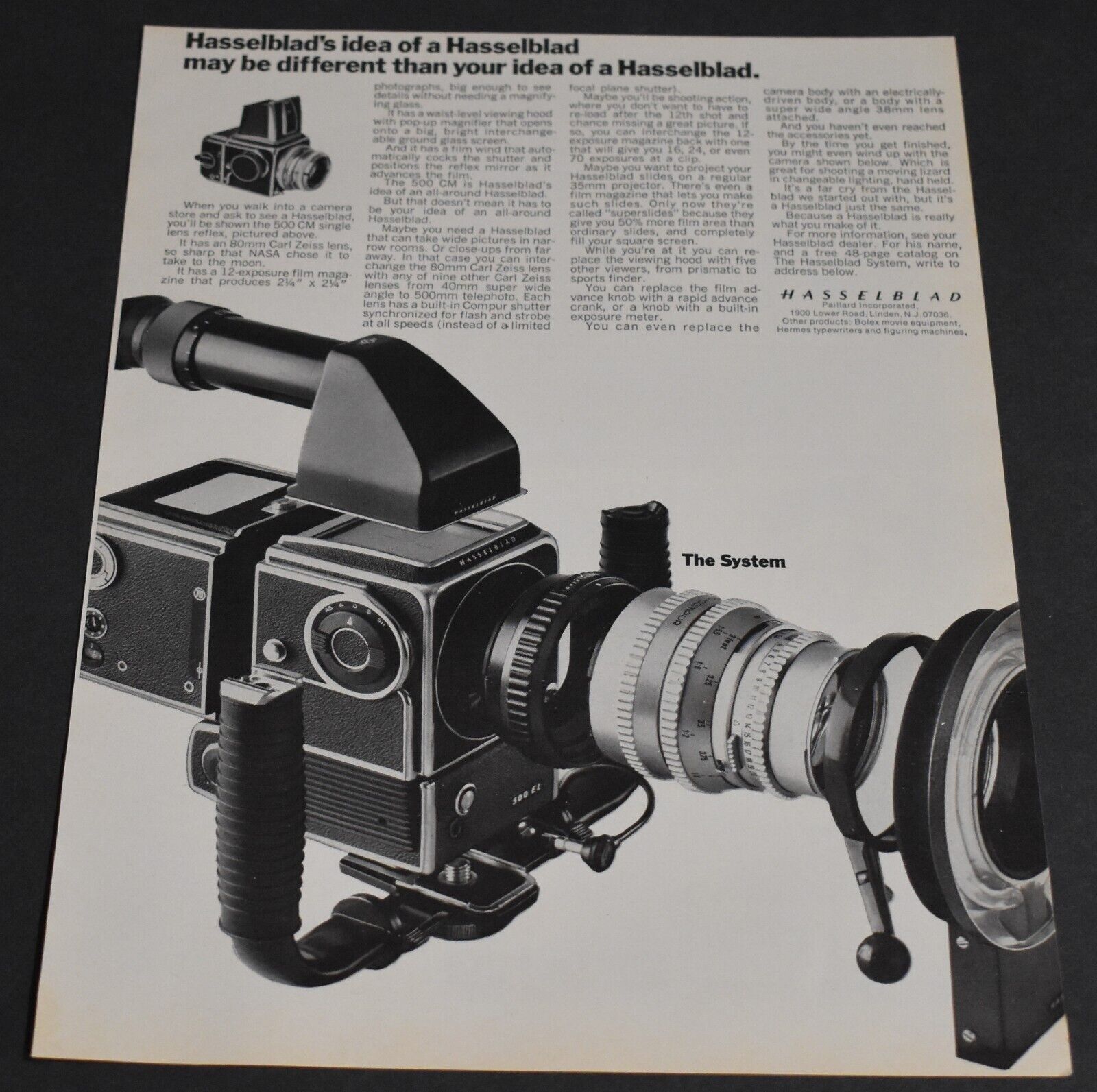 1972 Print Ad Hasselblad Camera 80mm Carl Zeiss Lens Body Art Pictures