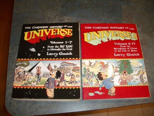Cartoon History of the Universe Vol 1-7; Vol 8-13; 2 Book Set Larry Gonick