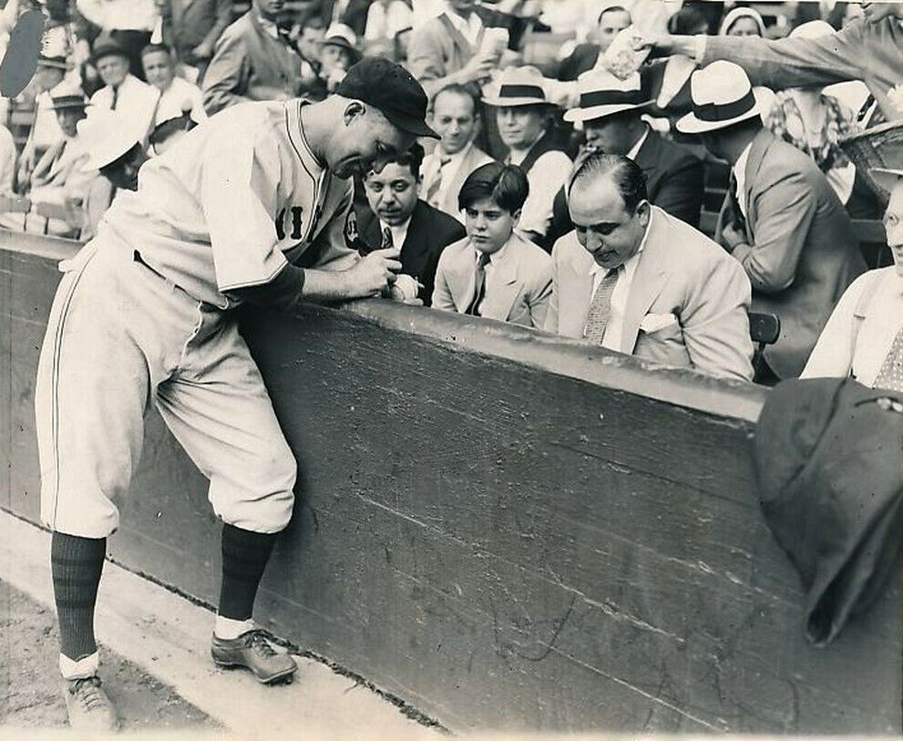 Al Capone at the ballpark vintage photo reproduction  018