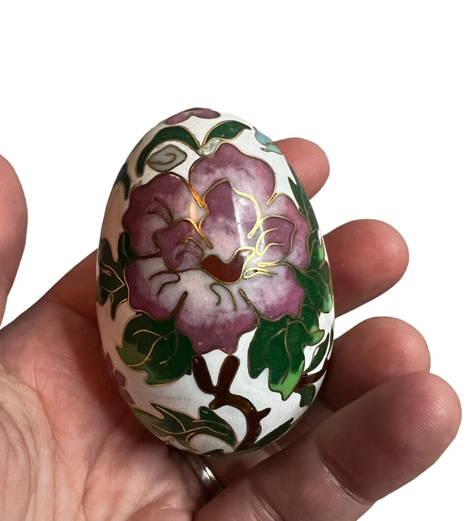 The Franklin Mint Collector’s Treasury Of Eggs Cloisonné Flower Vintage