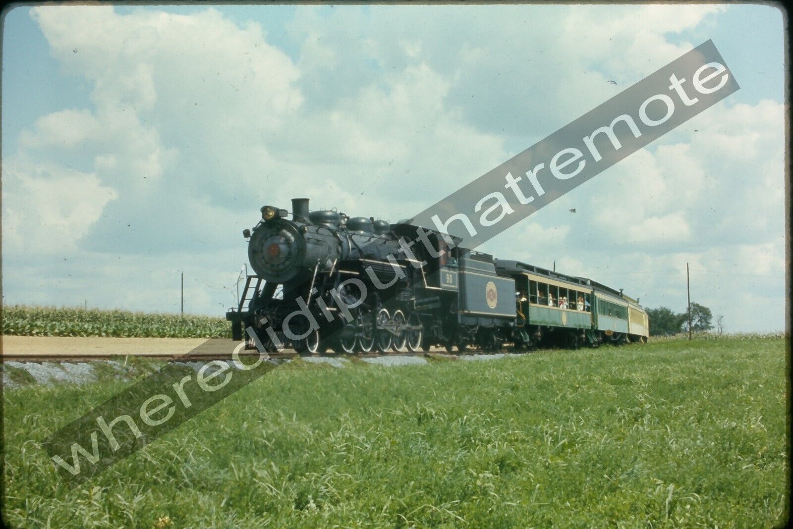 Original Slide Strasburg Railroad 90 BLW 2-10-0 Railroad Museum of PENN 8-68