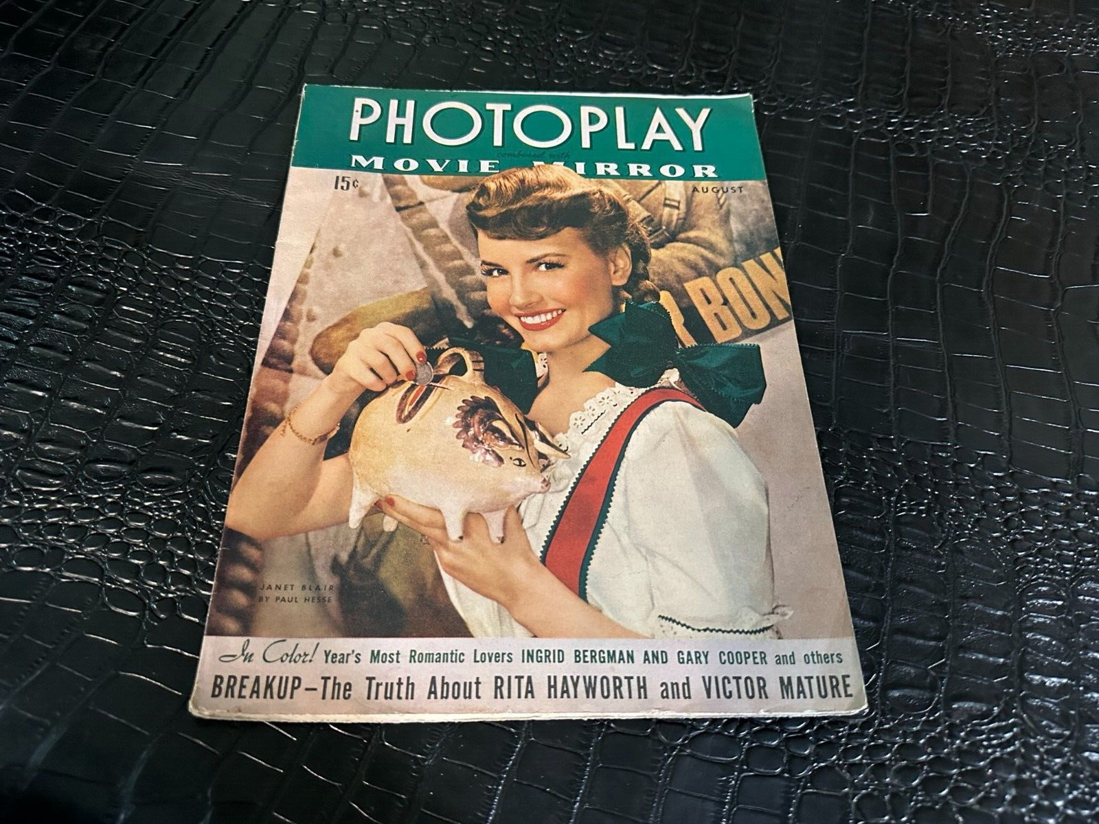 AUGUST 1943 PHOTOPLAY vintage movie magazine JANET BLAIR