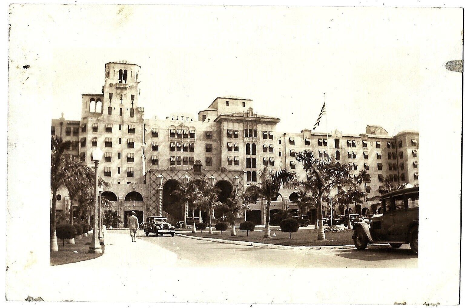 Vintage Old 1920\'s Photo of the Hollywood Beach Hotel Hollywood Florida Cars