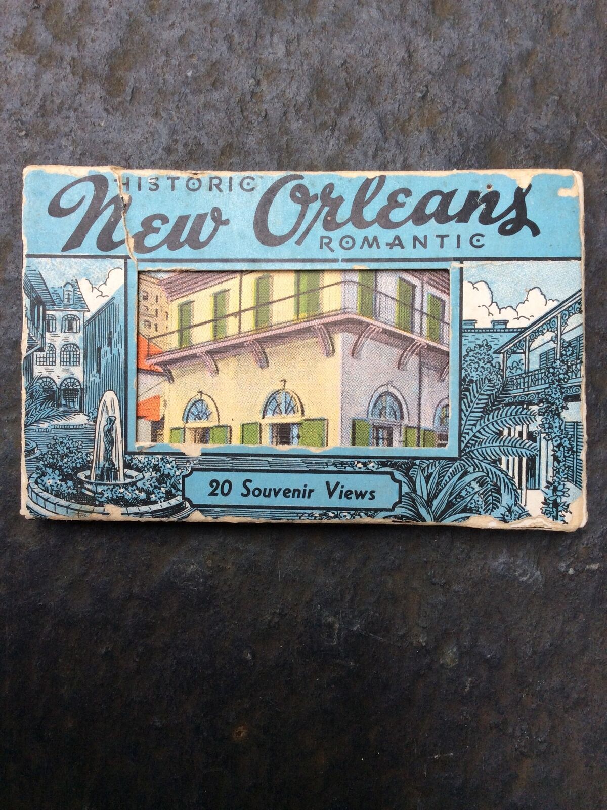 Vintage 1938-39 Linen Miniature Postcards.  20 Historic Views. New Orleans, LA.