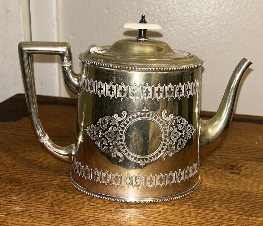 Vintage Silver Plated Victorian Tilt to Serve Tea Pot / Kettle