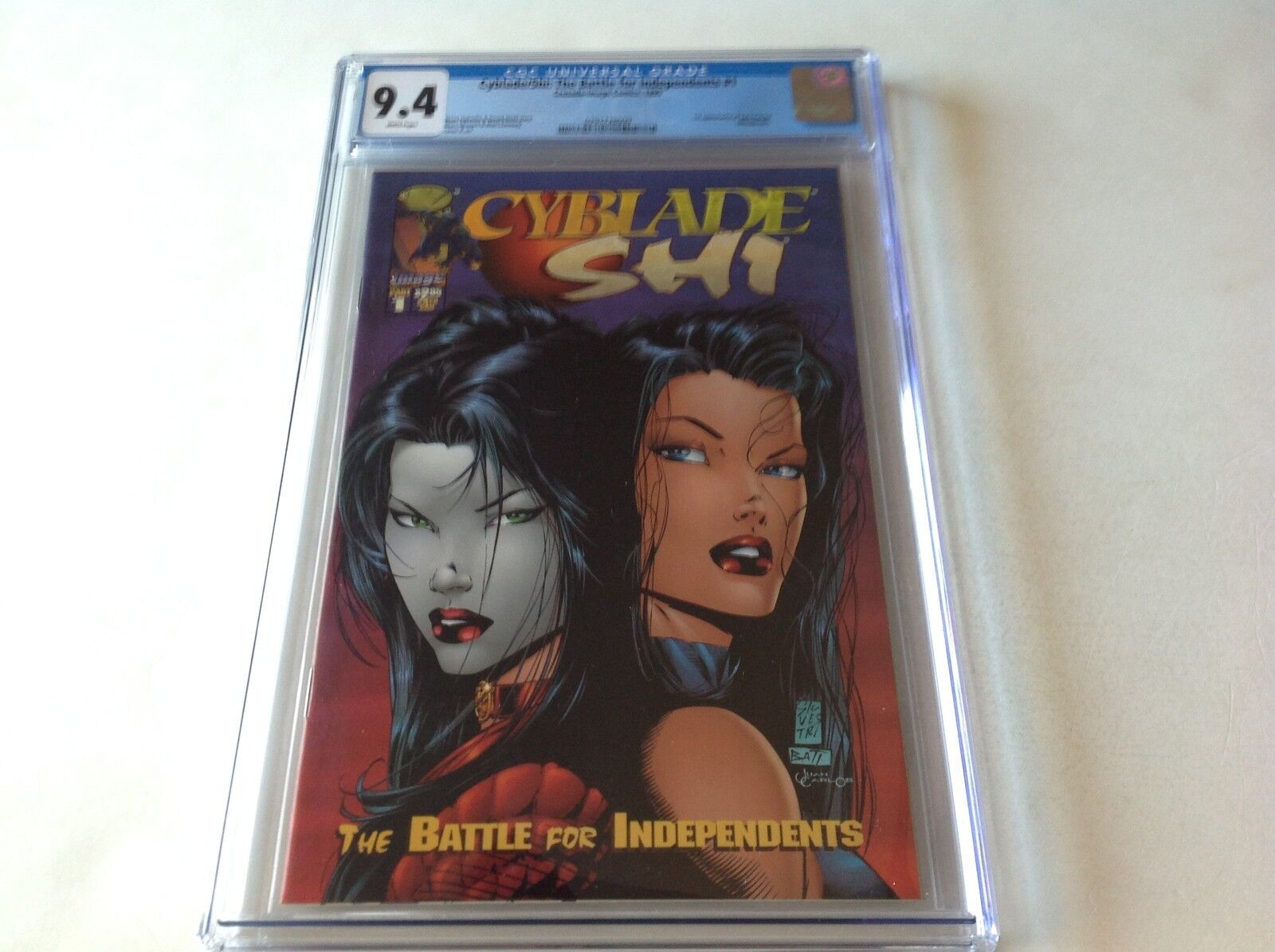 CYBLADE SHI BATTLE FOR INDEPENDENTS 1 CGC 9.4 1ST SARAH PEZZINI WITCHBLADE COMIC