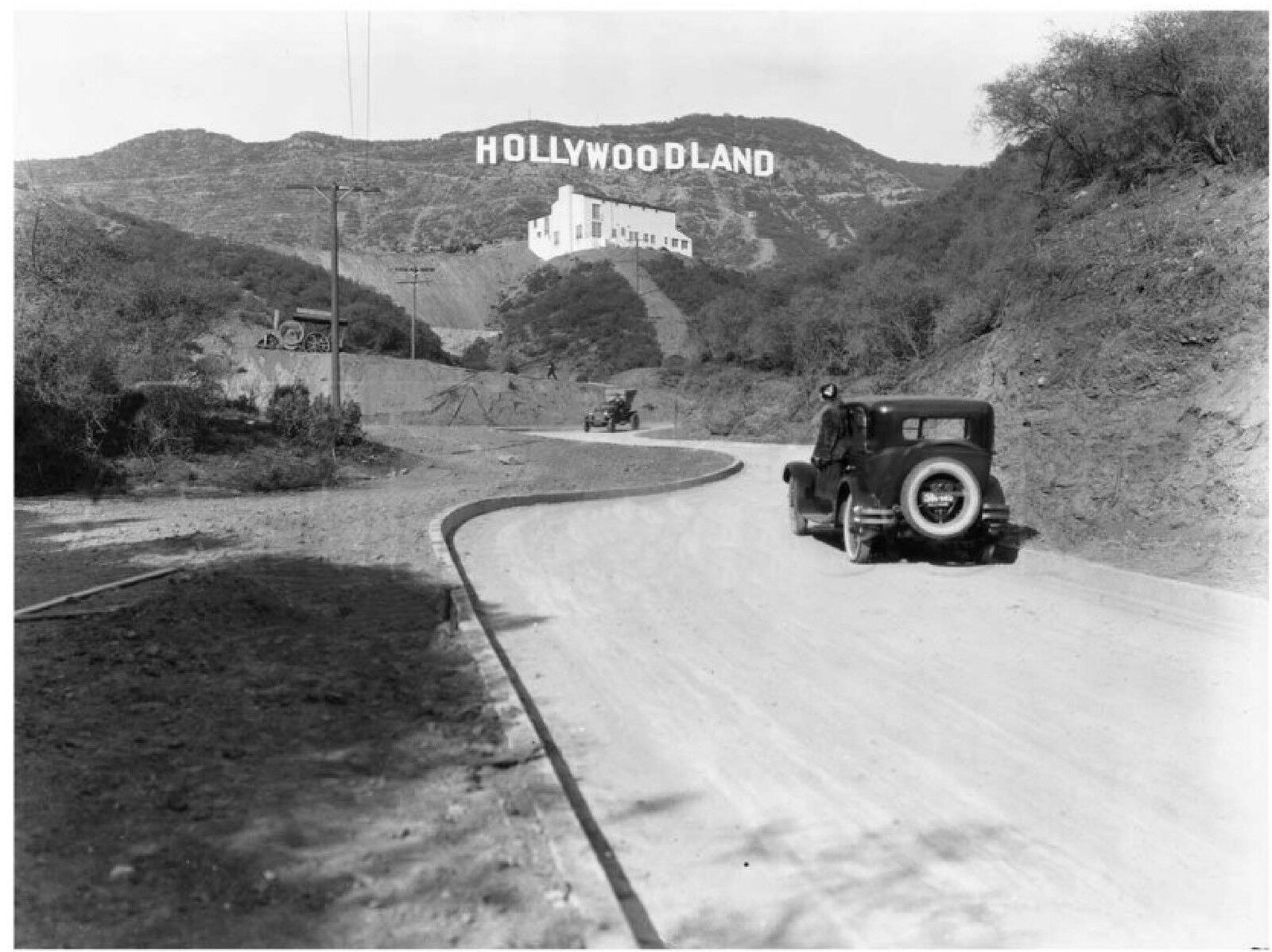 1924 Hollywoodland Hollywood Los Angeles B&W Vintage California Photo 8.5x11