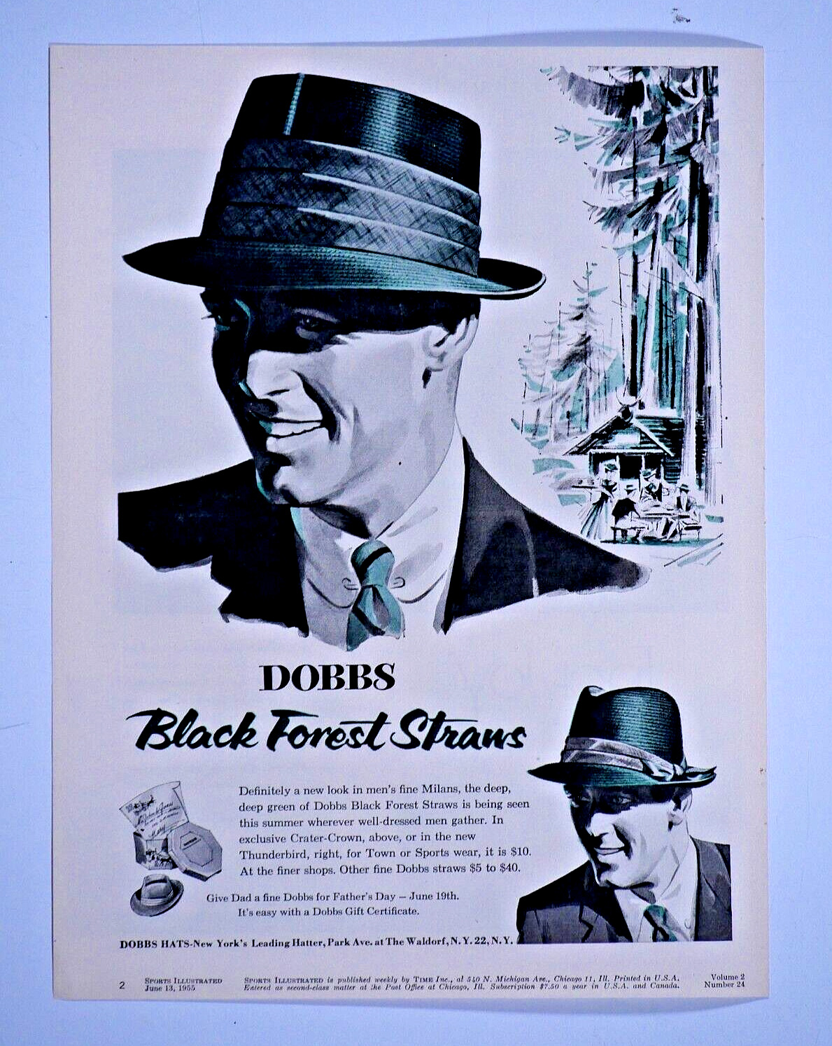 Dobb\'s Black Forest Straws Vintage 1955 Original Print Ad 8.5 x 11\