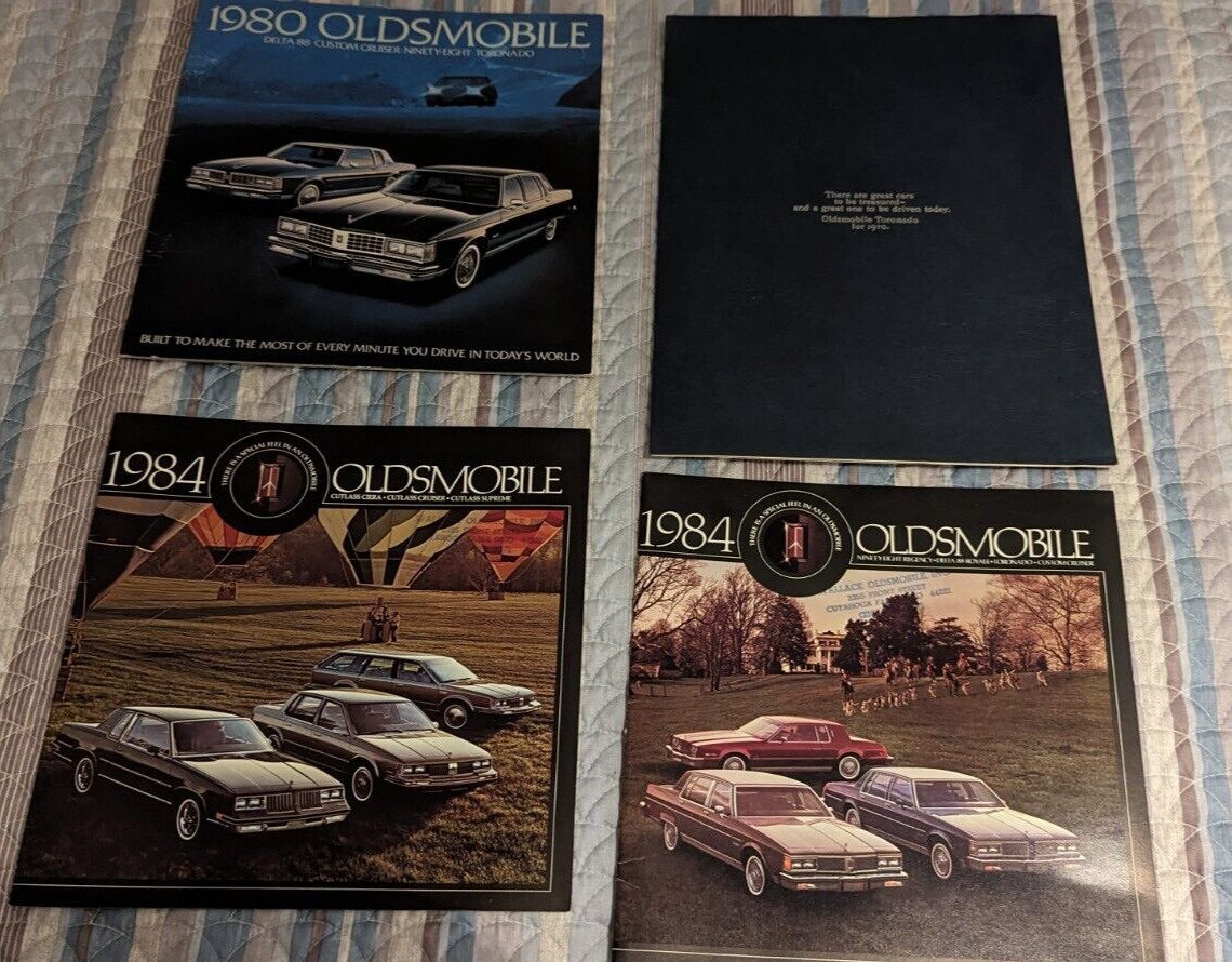New Oldsmobile Vintage Car Brochure Lot of 4 -Very Good Condition